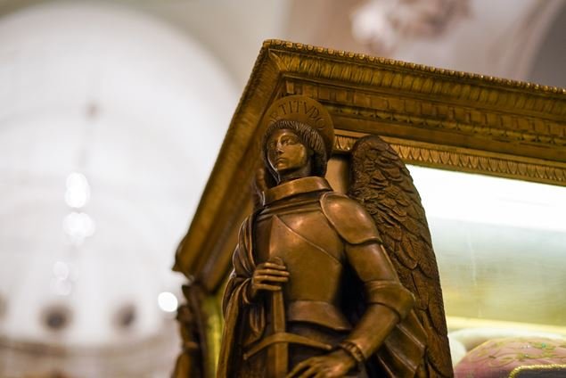 L'urna nel Duomo di Padova