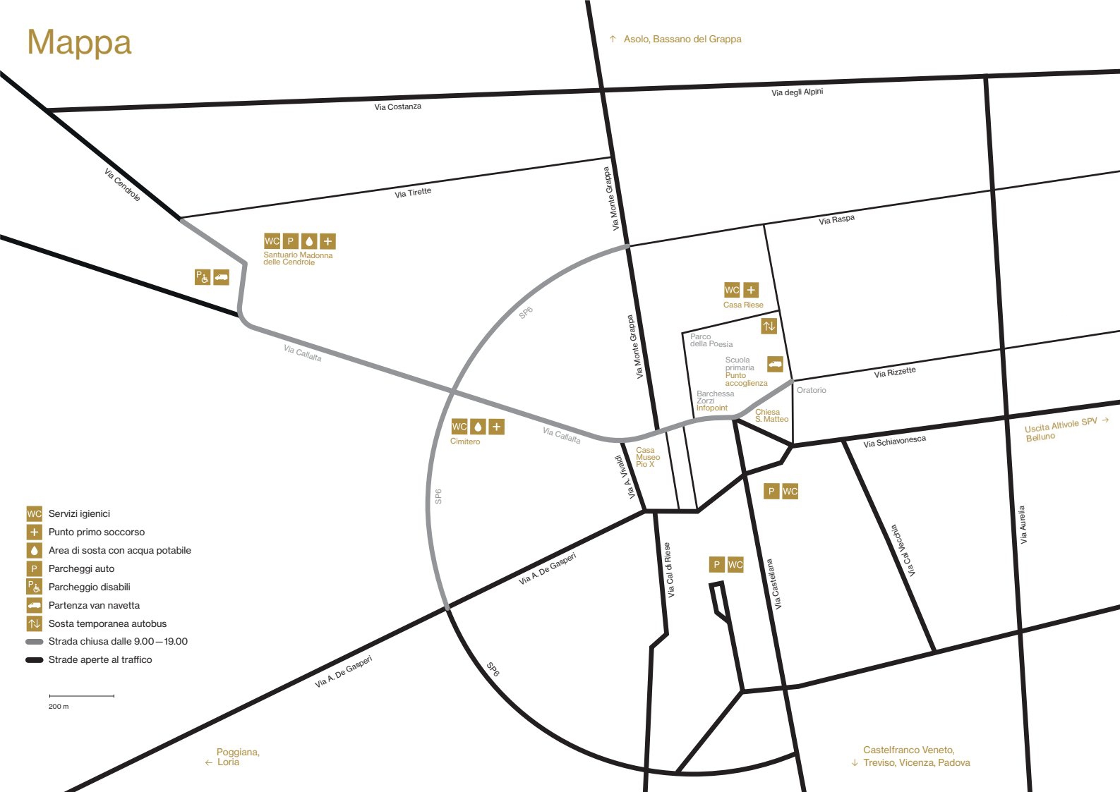 Mappa Pellegrinaggi Pio X