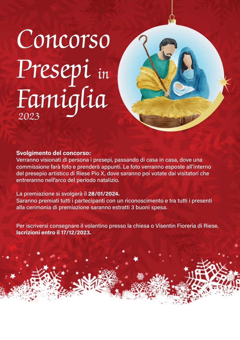 concorso presepi Riese