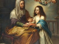 Santa Anna e Santa Maria, copia di un dipinto di Bartolomé Esteban Murillo, eseguita da FMM nel 1910.