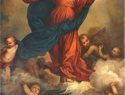 Assunzione di Maria, copia di dipinto del Tiziano, eseguita da FMM nel 1910.