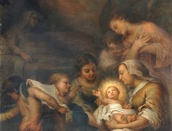 Nascita di Maria, copia di un dipinto di Bartolomé Esteban Murillo, eseguita da FMM nel 1910.