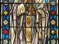 San Pio X nella vetrata della Chiesa Cattolica di Elisabeth nel New Jersey (USA)